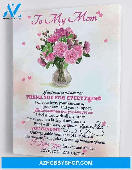 Gift For Mom - From Daughter - Framed Canvas DM008