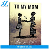 Gift For Mom From Daughter Raise A Child Canvas