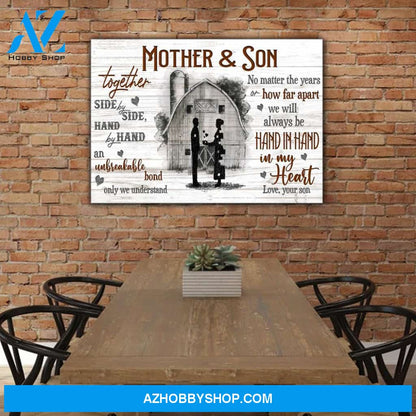 Gift For Mom From Son I Learned Barn Canvas