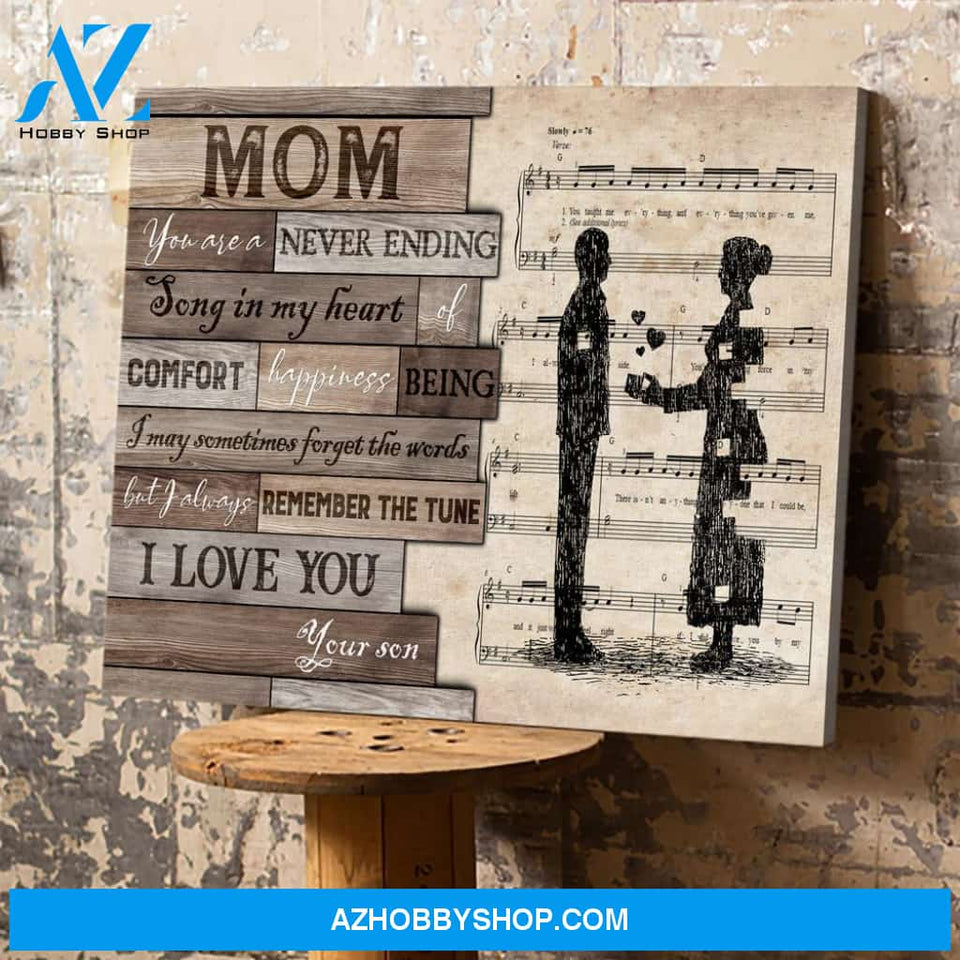 Gift For Mom From Son Song In My Heart Canvas