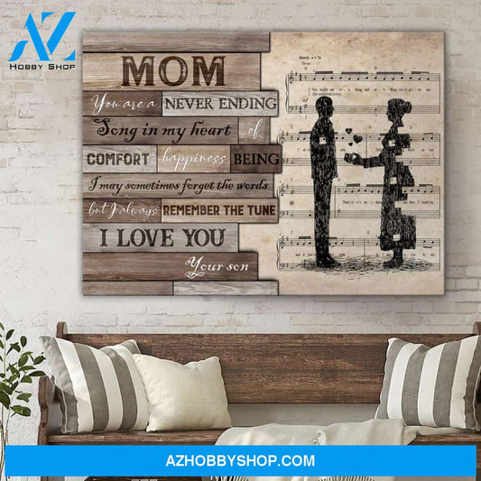 Gift For Mom From Son Song In My Heart Canvas