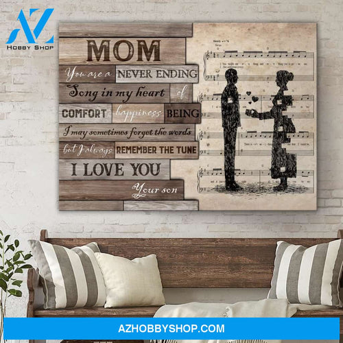 Gift For Mom From Son Song In My Heart Canvas