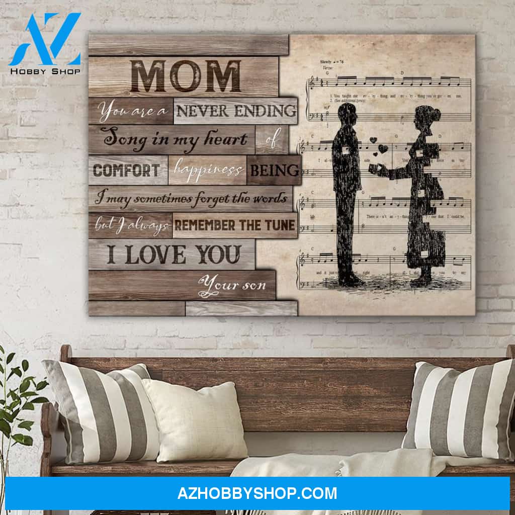 Gift For Mom From Son Song In My Heart Canvas