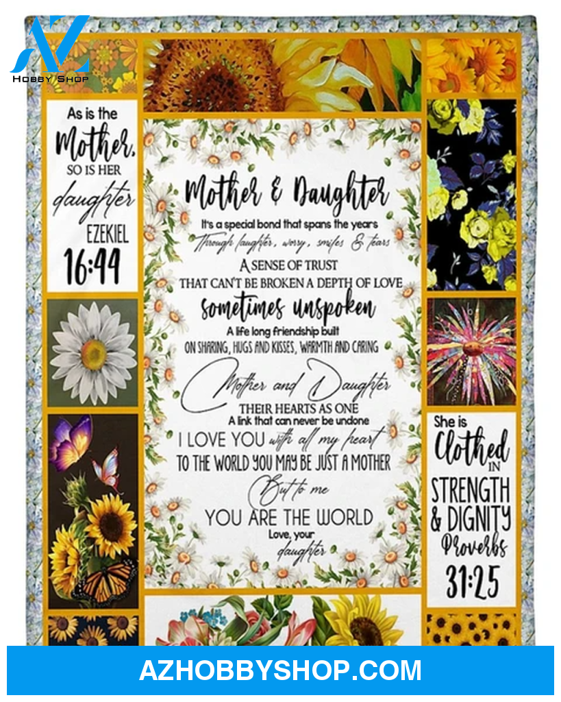 Gift For Mom Sunflower Fleece Blanket To My Mom