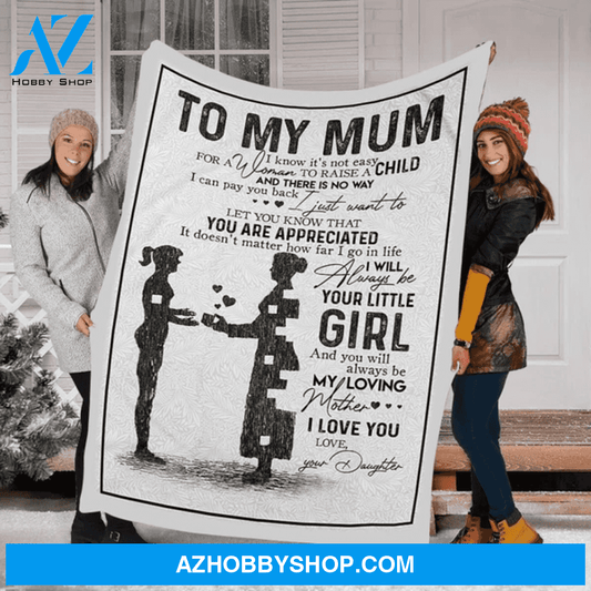 Gift For Mom To My Mom Flower Fleece Blanket