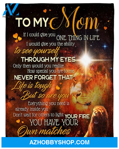 Gift For Mom To My Mom Lion Fleece Blanket