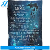 Gift For Mother Blanket, Butterfly To My Mom Now That I'm Busy Growing Up - Love From Son