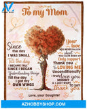 Gift For Mother Blanket, Daughter To Mom Since The Day I Was Small Till Day Fleece Blanket