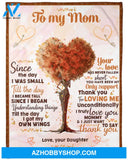 Gift For Mother Blanket, Daughter To Mom Since The Day I Was Small Till Day Fleece Blanket