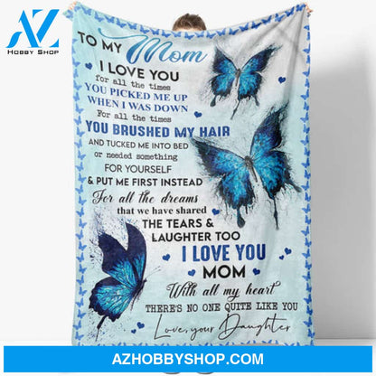 Gift For Mother Blanket, I Love You With All My Heart Fleece Blanket