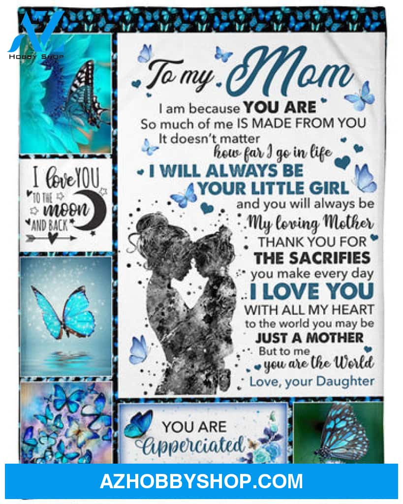 Gift For Mother Blanket, I Love You With All My Heart Fleece Blanket