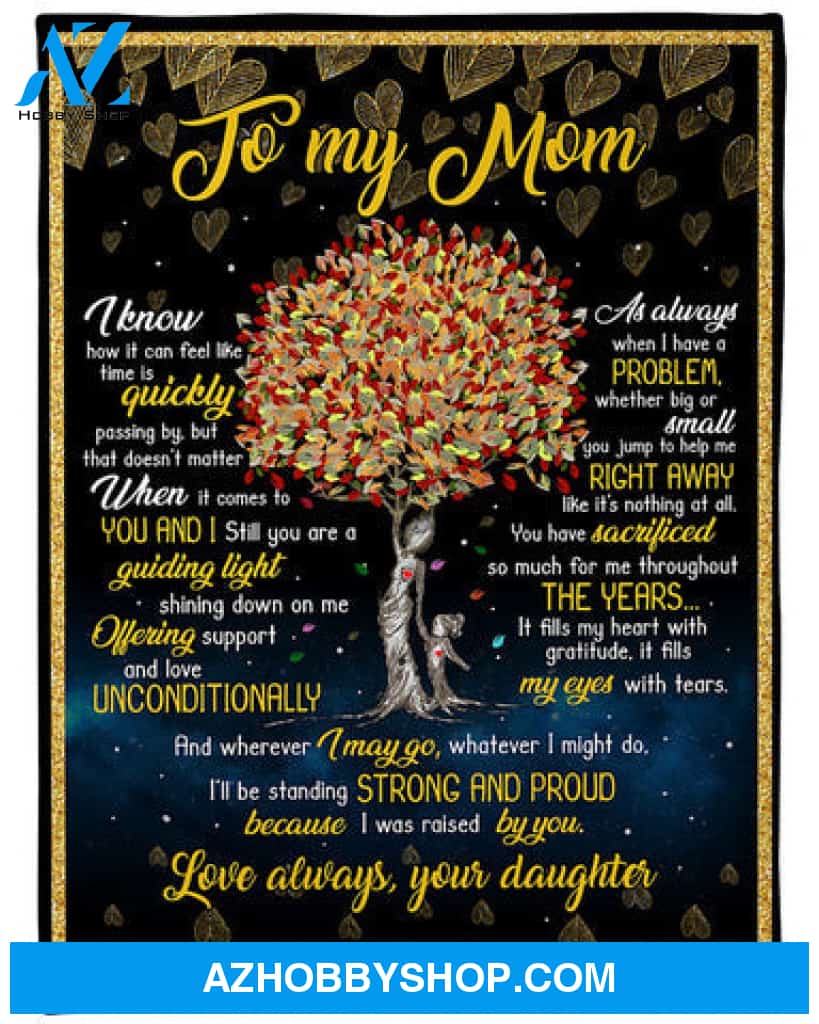 Gift For Mother Blanket, I Was Raised By You Fleece Blanket