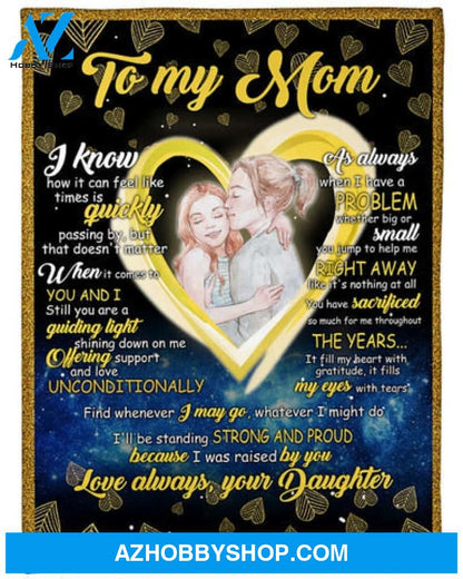 Gift For Mother Blanket, I Was Raised By You Fleece Blanket