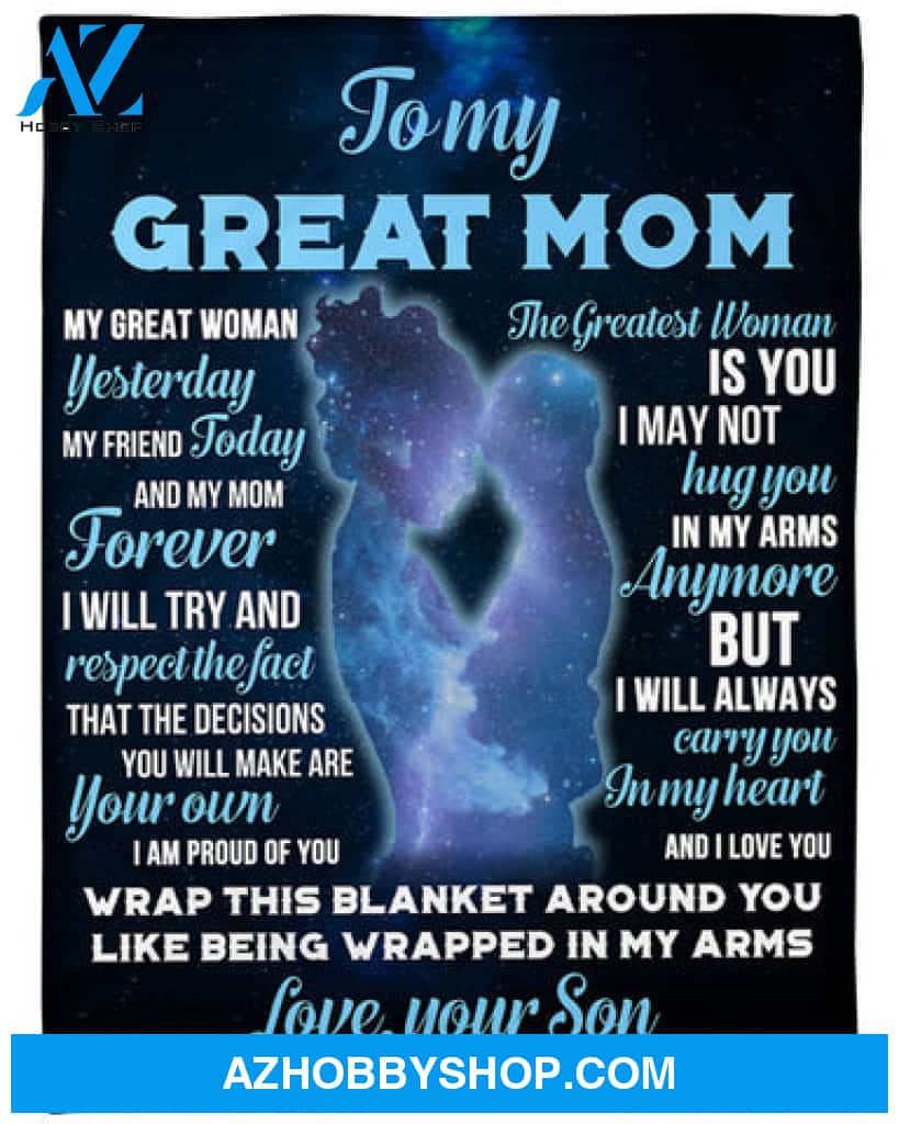 Gift For Mother Blanket, My Great Woman Yesterday Fleece Blanket