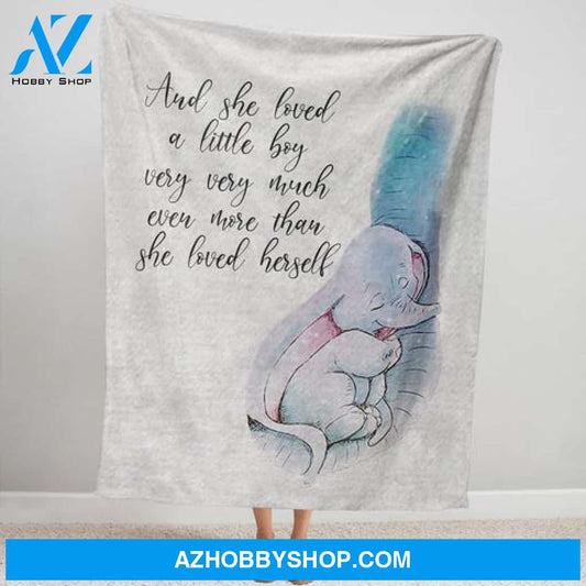 Gift For Mother Blanket, She Loved A Little Boy Very Much Fleece Blanket
