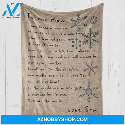 Gift For Mother Blanket, Thank You For The Sacrifices Fleece Blanket