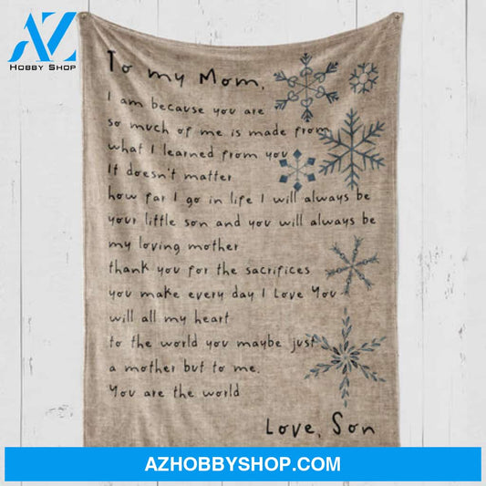 Gift For Mother Blanket, Thank You For The Sacrifices Fleece Blanket