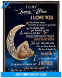 Gift For Mother Blanket, To My Loving Mom I Love You For All The Times From Daughter, Bear Fleece Blanket