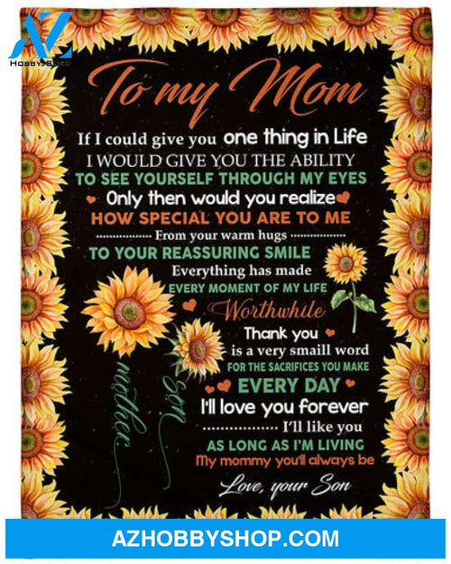 Gift For Mother Blanket, To My Mom I'll Love You Forever, Fleece Blanket