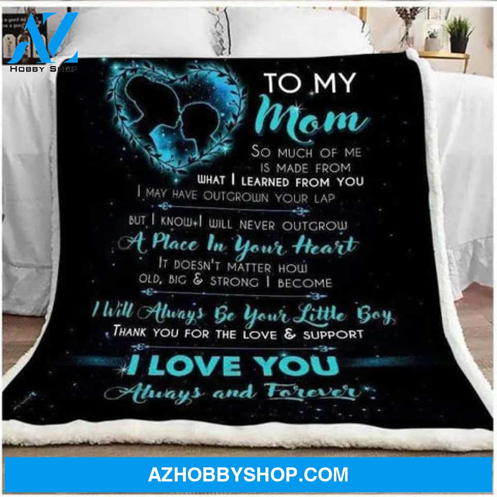 Gift For Mother Blanket, Mother To My Mom So Much Of Me Is Made From What I Learned From You Gift For Mom Fleece Blanket