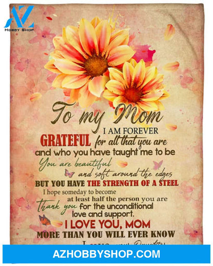 Gift For Mother Blanket, To My Mom You Are Beautiful, Fleece Blanket
