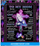 Gift For Mother Blanket, To My Mom You Are My Confidant My Hero My Mom Purple Butterfly And Cross - Love From Daughter