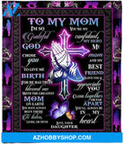 Gift For Mother Blanket, To My Mom You Are My Confidant My Hero My Mom Purple Butterfly And Cross - Love From Daughter