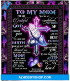 Gift For Mother Blanket, To My Mom You Are My Confidant My Hero My Mom Purple Butterfly And Cross - Love From Daughter