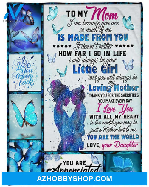 Gift For Mother Blanket, To My Mom You Are The World Fleece Blanket