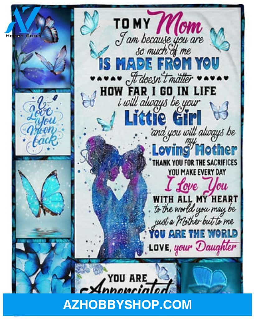 Gift For Mother Blanket, To My Mom You Are The World Fleece Blanket