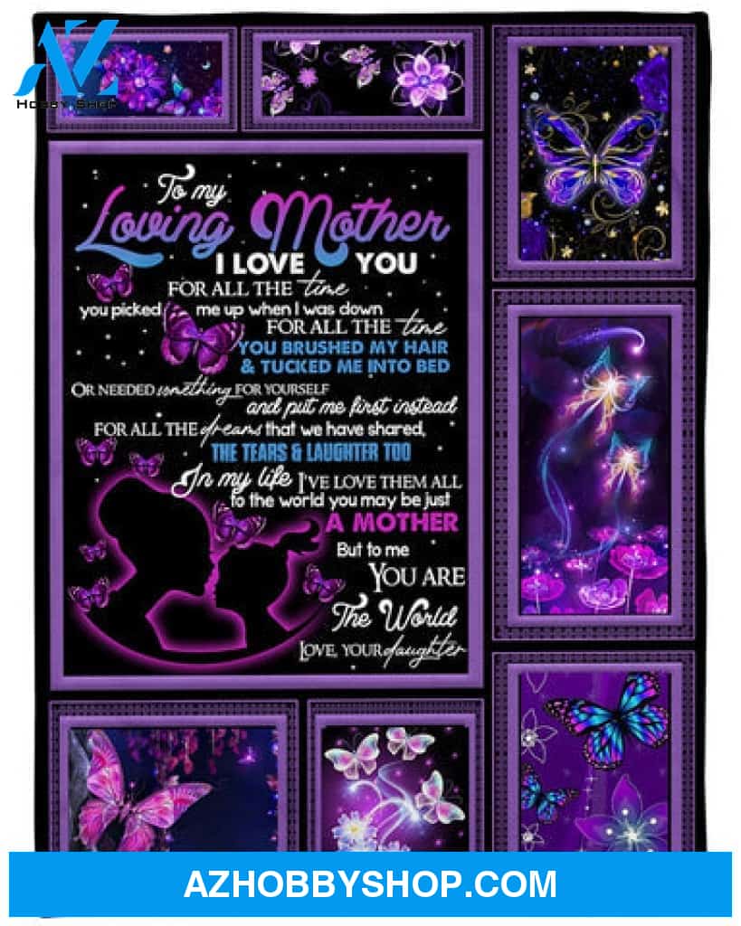 Gift For Mother Blanket, To My Mother You Are The World Fleece Blanket