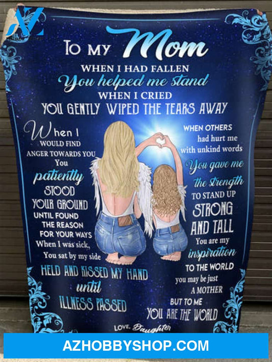 Gift For Mother Blanket, You Helped Me Stand Fleece Blanket