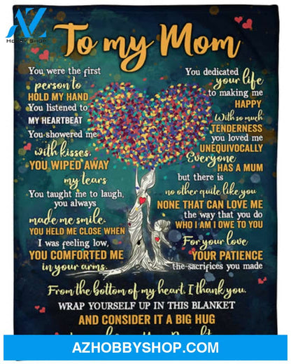 Gift For Mother Blanket, You Were The First Person To Hold My Hand Fleece Blanket
