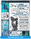 Gift For Mother Blanket, You'll Always Be My Loving Mother Butterfly