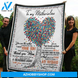Gift For Mother In Law Blanket,To My Mother In Law Tree Of Life Thank You Mom Gift From Daughter In Law Blanket