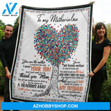 Gift For Mother In Law Blanket,To My Mother In Law Tree Of Life Thank You Mom Gift From Daughter In Law Blanket