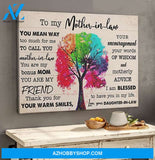 Gift For Mother In Law From Daughter In Law I'm Blessed To Have You In My Life Poster Canvas