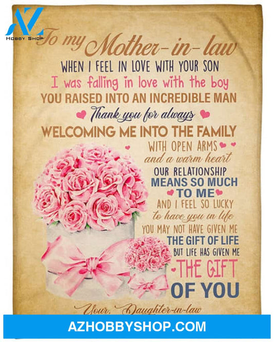 Gift For Mother-in-law, Roses To My Mother In Law Thank You For Always Welcoming Me Into The Family