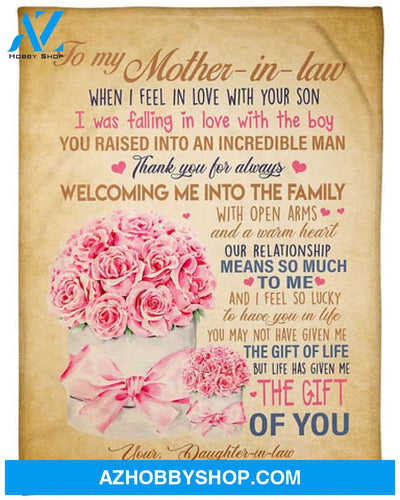 Gift For Mother-in-law, Roses To My Mother In Law Thank You For Always Welcoming Me Into The Family