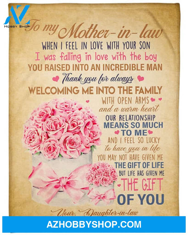 Gift For Mother-in-law, Roses To My Mother In Law Thank You For Always Welcoming Me Into The Family