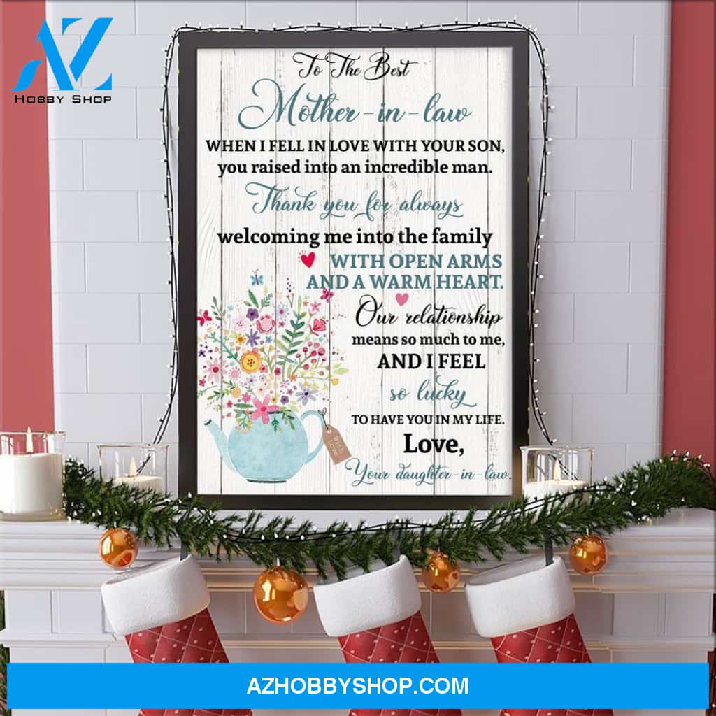 Gift For Mother-in-law Thank You For Always Welcoming Me Into The Family Vertical Poster