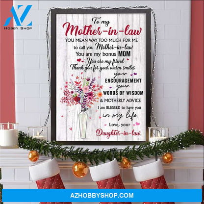 Gift For Mother-in-law You Are My Friend Vertical Poster