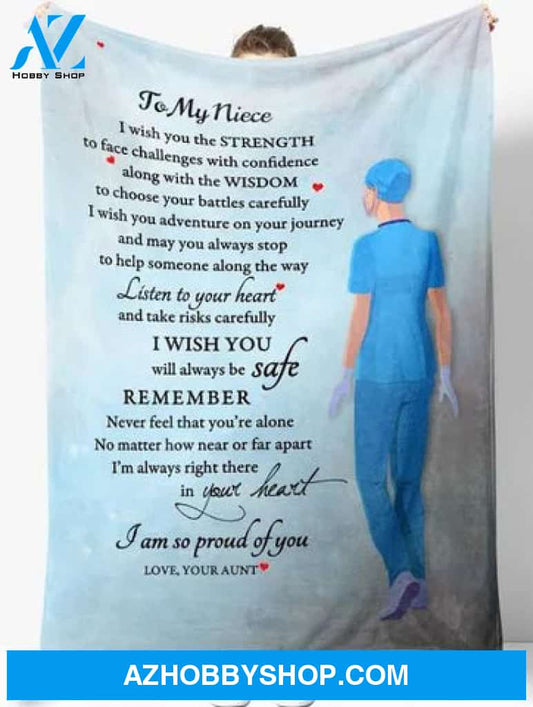 Gift For Niece - Nurse - From Aunt - Blanket