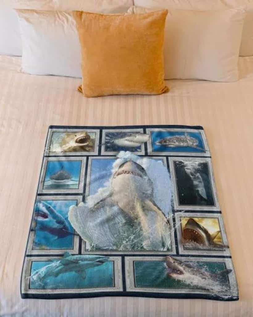 Gift for Shark Lover, Shark Blanket, Shark Fleece, Shark Throw Blanket, Shark Kid Blanket, Shark Lover, Shark Gifts