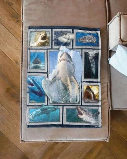 Gift for Shark Lover, Shark Blanket, Shark Fleece, Shark Throw Blanket, Shark Kid Blanket, Shark Lover, Shark Gifts