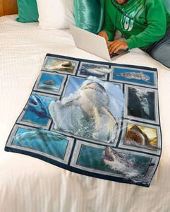 Gift for Shark Lover, Shark Blanket, Shark Fleece, Shark Throw Blanket, Shark Kid Blanket, Shark Lover, Shark Gifts