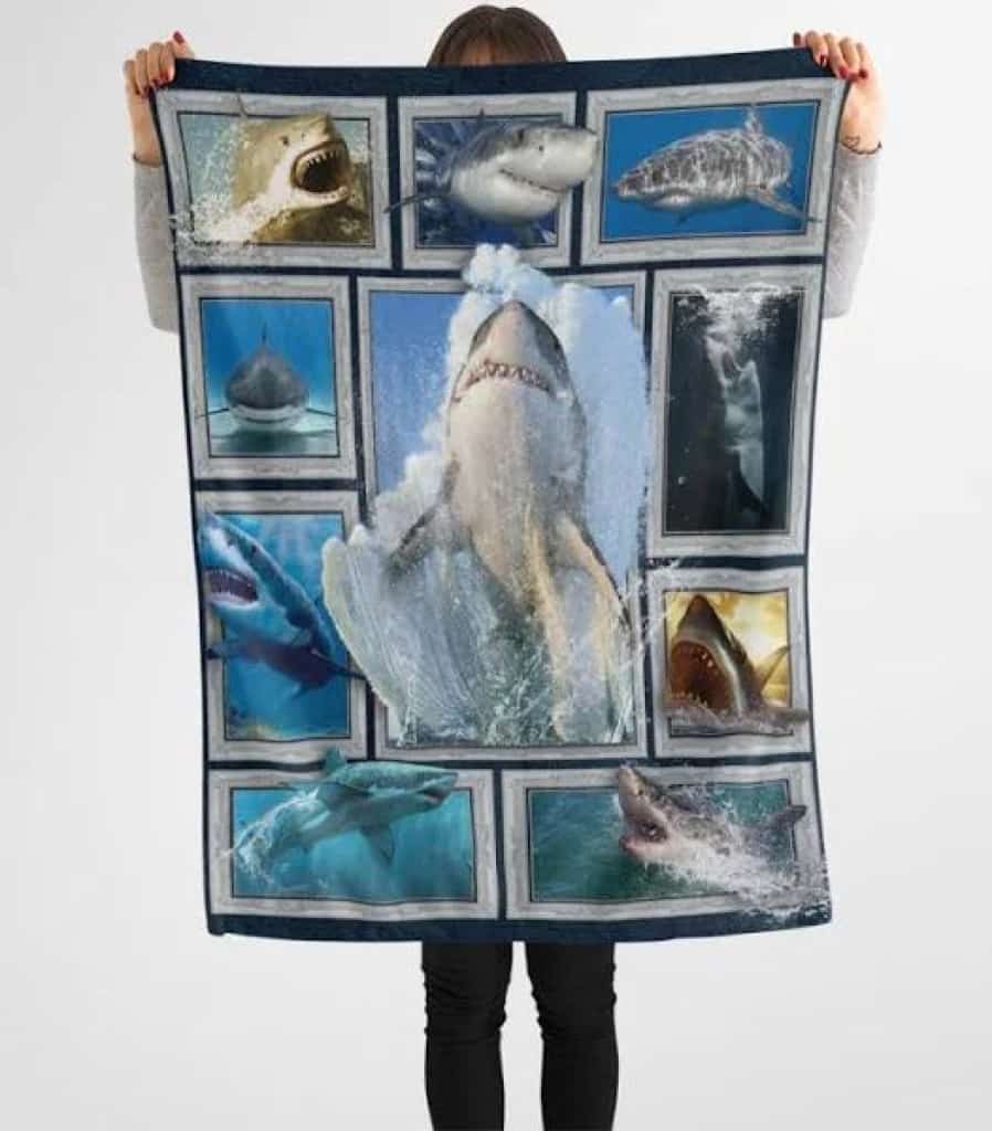 Gift for Shark Lover, Shark Blanket, Shark Fleece, Shark Throw Blanket, Shark Kid Blanket, Shark Lover, Shark Gifts
