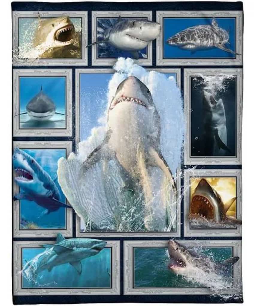 Gift for Shark Lover, Shark Blanket, Shark Fleece, Shark Throw Blanket, Shark Kid Blanket, Shark Lover, Shark Gifts