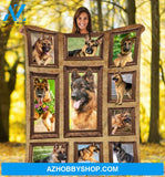 Gift For Shepherd Lover Blanket 3D German Shepherd Dog Fleece Blanket Unique Gifts