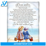 Gift For Sister Blanket, To My Sister Fleece Blanket You Are A Big Part Of My World When I Look Back, Gift For Bestie, Gift For Family, Gift For Friend, 